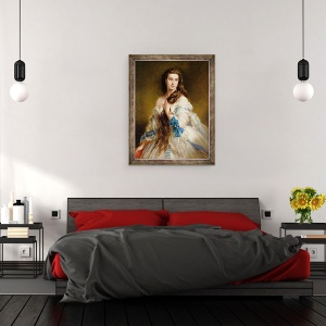 Tablou inramat - Franz Xaver Winterhalter - Portret De Madame Rimsky-Korsakov 1833-78 nee Varvara Dmitrievna Mergassov, 70 x 90 cm - Img 3