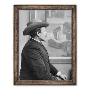 Tablou inramat - French Photographer - Paul Gauguin 1848-1903 in fata panzelor sale, 70 x 90 cm