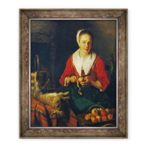 Tablou inramat - Gabriel Metsu - Peeler de mere, 50 x 60 cm