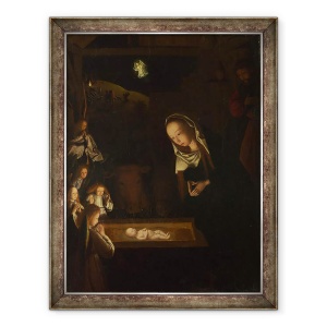 Tablou inramat - Geertgen tot Sint Jans - Nasterea Nasterii noaptea, 70 x 90 cm