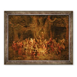Tablou inramat - George Cruikshank - Stejarul lui Herne din Sotiile vesele ale Windsorului de William Shakespeare 1564-1616, 60 x 80 cm