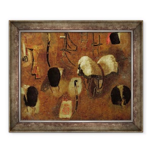 Tablou inramat - George Jones - Studii de accoutrements militare - un studiu pentru Batalia de la Waterloo, 50 x 60 cm