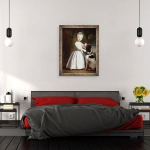 Tablou inramat - George Romney - Baiat mic cu un caine, 70 x 90 cm - Img 3