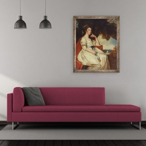 Tablou inramat - George Romney - Isabella Curwen, 70 x 85 cm - Img 2
