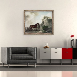 Tablou inramat - George Stubbs - Cato si mire, 50 x 60 cm - Img 2