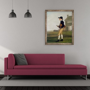 Tablou inramat - George Stubbs - Portret De Un Jockey Tanar, 50 x 60 cm - Img 2