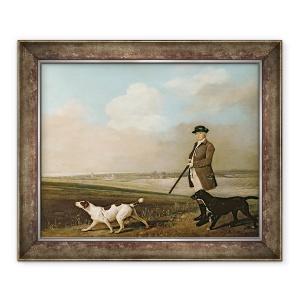 Tablou inramat - George Stubbs - Sir John Nelthorpe, al 6-lea baronet care trage cu cainii sai in Barton Field, Lincolnshire, 50 x 60 cm