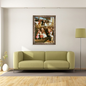 Tablou inramat - George Tuson - Scene de imbarcare, 60 x 80 cm - Img 2