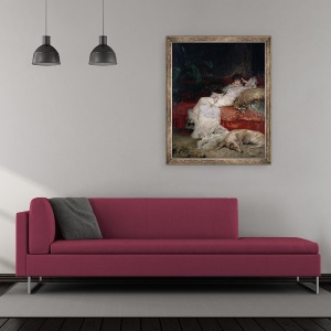 Tablou inramat - Georges Clairin - Sarah Bernhardt 1844-1923 1876, 50 x 60 cm - Img 2