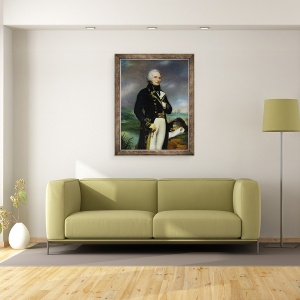 Tablou inramat - Georges Rouget - Portretul vicontelui Alexandre-Francois-Marie de Beauharnais 1760-94 dupa o pictura de J. Guerin, 60 x 80 cm - Img 2