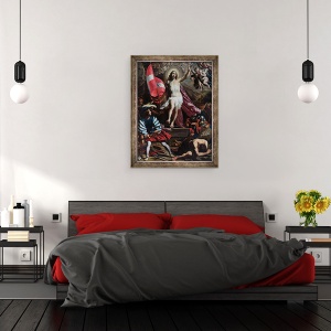 Tablou inramat - Gerard Seghers - invierea lui Hristos, 70 x 90 cm - Img 3