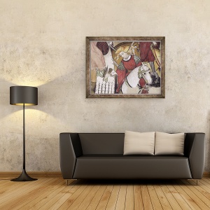 Tablou inramat - Giacomo Jaquerio - Fantana Vietii, detaliu al unui soimar care isi elibereaza pasarea, 60 x 80 cm - Img 2