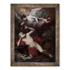 Tablou inramat - Giambattista Langetti - Viziunea Sfantului Ierome, 70 x 90 cm