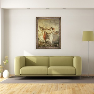 Tablou inramat - Giandomenico Tiepolo - Pulcinella in dragoste, 60 x 80 cm - Img 2