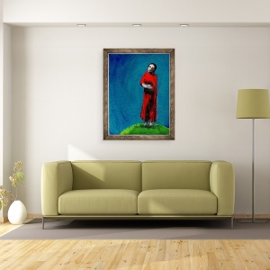 Tablou inramat - Gigi Sudbury - Studiu pentru Maica lui Hristos dupa Rastignirea, 2004, 70 x 90 cm - Img 2