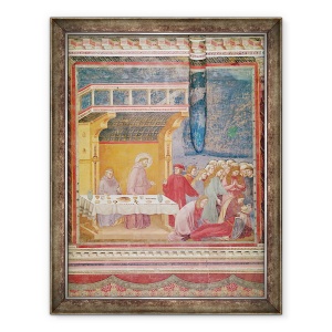 Tablou inramat - Giotto di Bondone - Sfantul Francisc prezice moartea unui cavaler in Celano, 60 x 80 cm
