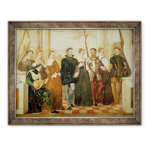 Tablou inramat - Giovanni Antonio Fasolo - Invitatie la dans, 70 x 90 cm
