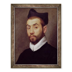 Tablou inramat - Giovanni Battista Moroni - Portretul unui barbat, 60 x 80 cm