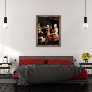 Tablou inramat - Giovanni Panealbo - Joseph al II-lea 1741-90 de Austria si Leopold al II-lea 1747-92 de Toscana, 60 x 80 cm - Img 3