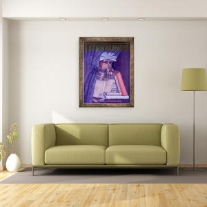 Tablou inramat - Giuseppe Arcimboldo - Portretul unui bibliotecar, 60 x 80 cm - Img 2