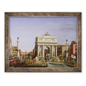 Tablou inramat - Giuseppe Borsato - Intrarea lui Napoleon I 1769-1821 in Venetia, 70 x 90 cm