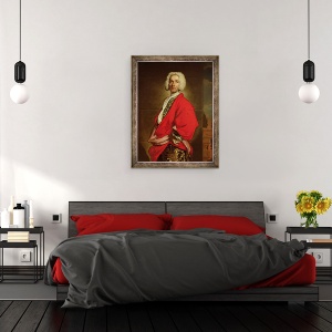 Tablou inramat - Giuseppe Ghislandi - Portretul unui om, identificat anterior ca fiind contele Galeatius Secco Suardo, 70 x 90 cm - Img 3