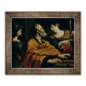 Tablou inramat - Guercino Giovanni Francesco Barbieri - Negarea Sfantului Petru, 50 x 60 cm