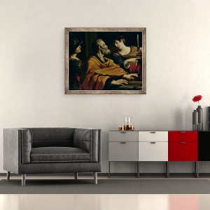Tablou inramat - Guercino Giovanni Francesco Barbieri - Negarea Sfantului Petru, 50 x 60 cm - Img 2