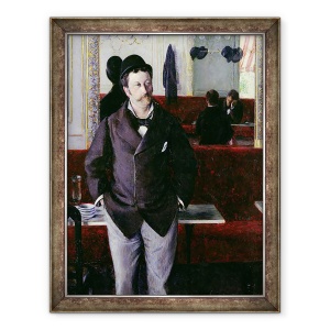 Tablou inramat - Gustave Caillebotte - La cafenea, Rouen, 60 x 80 cm