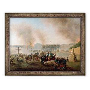 Tablou inramat - Gustave Clarence Rodolphe Boulanger - Lupta in Place de la Concorde, 60 x 80 cm