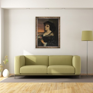 Tablou inramat - Gustave Courbet - D-na L... Laure Borreau, 70 x 90 cm - Img 2