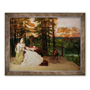 Tablou inramat - Gustave Courbet - Femeia din Frankfurt, 70 x 90 cm