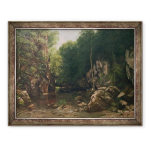 Tablou inramat - Gustave Courbet - Fluxul acoperit sau Dark Stream, 70 x 90 cm