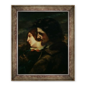 Tablou inramat - Gustave Courbet - Iubitorii din mediul rural, 50 x 60 cm