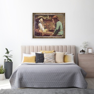 Tablou inramat - Gustave Courbet - Jocul de proiecte, 70 x 90 cm - Img 3