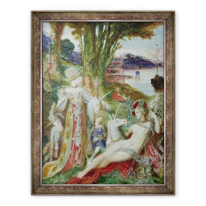 Tablou inramat - Gustave Moreau - Unicornii, 60 x 80 cm