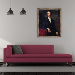 Tablou inramat - Gustave Ricard - Portret De Pierre Schlumberger, 70 x 85 cm - Img 2