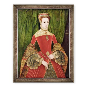 Tablou inramat - Hans Eworth - Portretul unei femei, in varsta de 16 ani, identificata anterior ca Mary Fitzalan, Ducesa de Norfolk, 60 x 80 cm