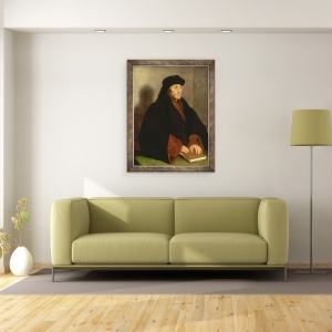Tablou inramat - Hans Holbein the Younger - Erasmus din Rotterdam I, 70 x 90 cm - Img 2