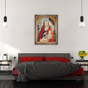 Tablou inramat - Hans Memling - Fecioara si Pruncul, 70 x 90 cm - Img 2