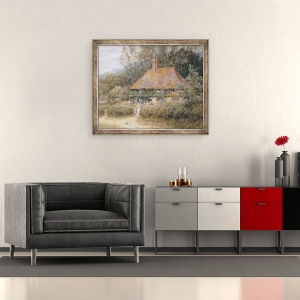 Tablou inramat - Helen Allingham - Ferma Valewood sub Blackwood, 50 x 60 cm - Img 2