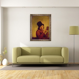 Tablou inramat - Hendrik Martensz Sorgh - Mancatorul de sunca, 60 x 80 cm - Img 2
