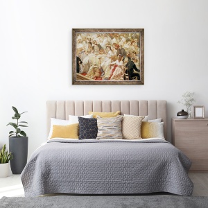 Tablou inramat - Henri Baron - Cina la Tuileries, 70 x 90 cm - Img 3
