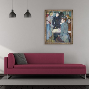 Tablou inramat - Henri de Toulouse-Lautrec - A Corner of the Moulin de la Galette, 50 x 60 cm - Img 2