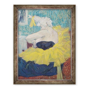 Tablou inramat - Henri de Toulouse-Lautrec - Clowness Cha-U-Kao intr-un Tutu, 60 x 80 cm