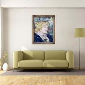 Tablou inramat - Henri de Toulouse-Lautrec - Fata englezoaica de la The Star la Le Havre, 60 x 80 cm - Img 2