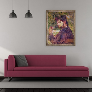 Tablou inramat - Henri de Toulouse-Lautrec - Portret De Cipa Godebski, 50 x 60 cm - Img 2