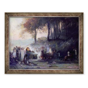 Tablou inramat - Henri Foreau - O procesiune pagana, 60 x 80 cm