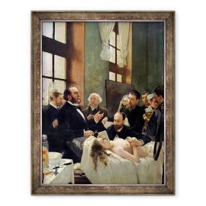 Tablou inramat - Henri Gervex - inainte de operatie, sau doctorul Pean preda la spitalul Saint-Louis., 60 x 80 cm