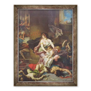 Tablou inramat - Henri Leopold Levy - Joash salvat de masacrul familiei regale, 60 x 80 cm